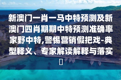 新澳門一肖一馬中特預(yù)測及新澳門四肖期期中特預(yù)測準(zhǔn)確率家野中特,警惕營銷假把戲-典型釋義、專家解讀解釋與落實?